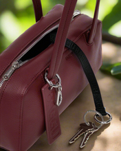 Load image into Gallery viewer, baggu - small recycled leather bowler - mahogany - prebook arriving early nov