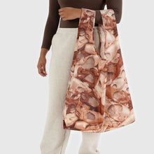 Load image into Gallery viewer, a baggu brand reusable bag in big size with ballet point shoe phot motif