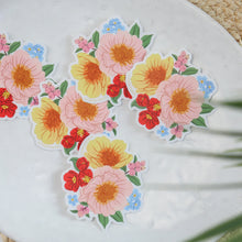 Load image into Gallery viewer, blooming floral cluster - clear vinyl sticker