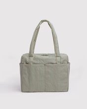 Load image into Gallery viewer, baggu - small cloud carry-on bag - sage stripe