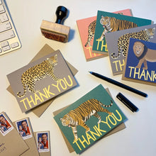 Load image into Gallery viewer, yeppie paper - big cat boxed notes - thank you - save 50%