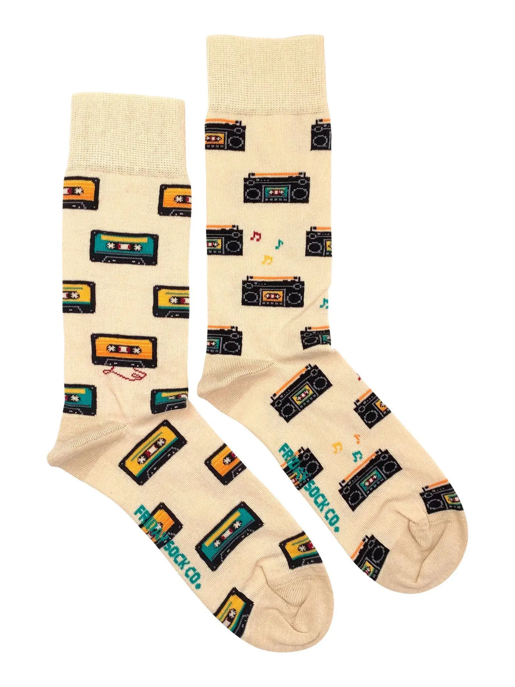 men's socks - cassette & boom box