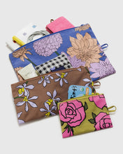 Load image into Gallery viewer, baggu  flat pouch set - garden flowers
