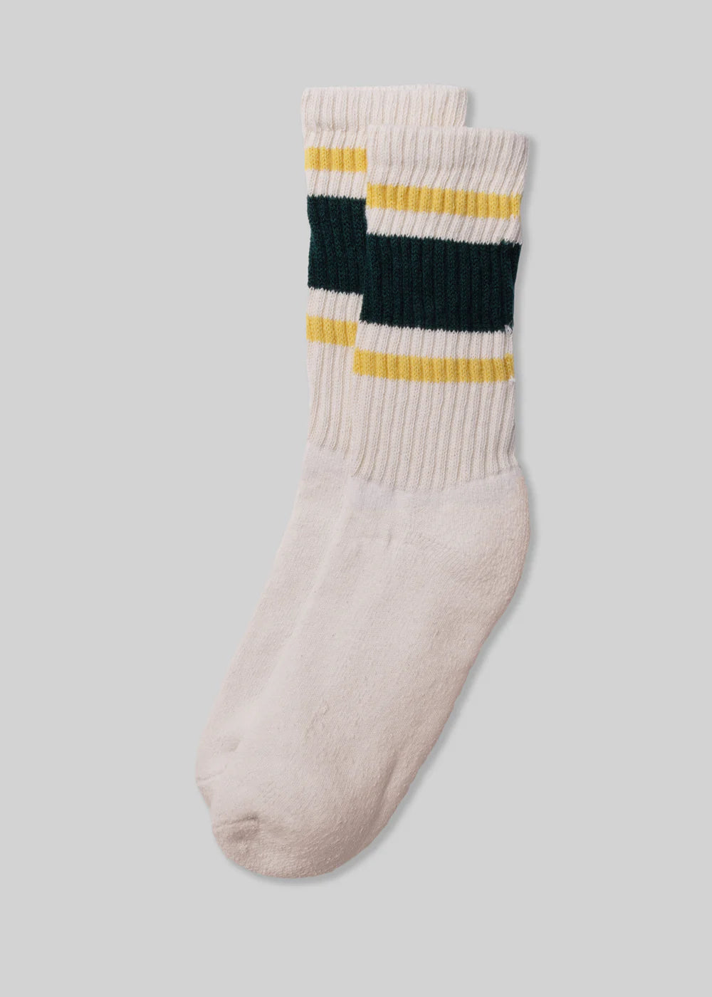 American trench - the retro stripe sock  -  forest/ amber
