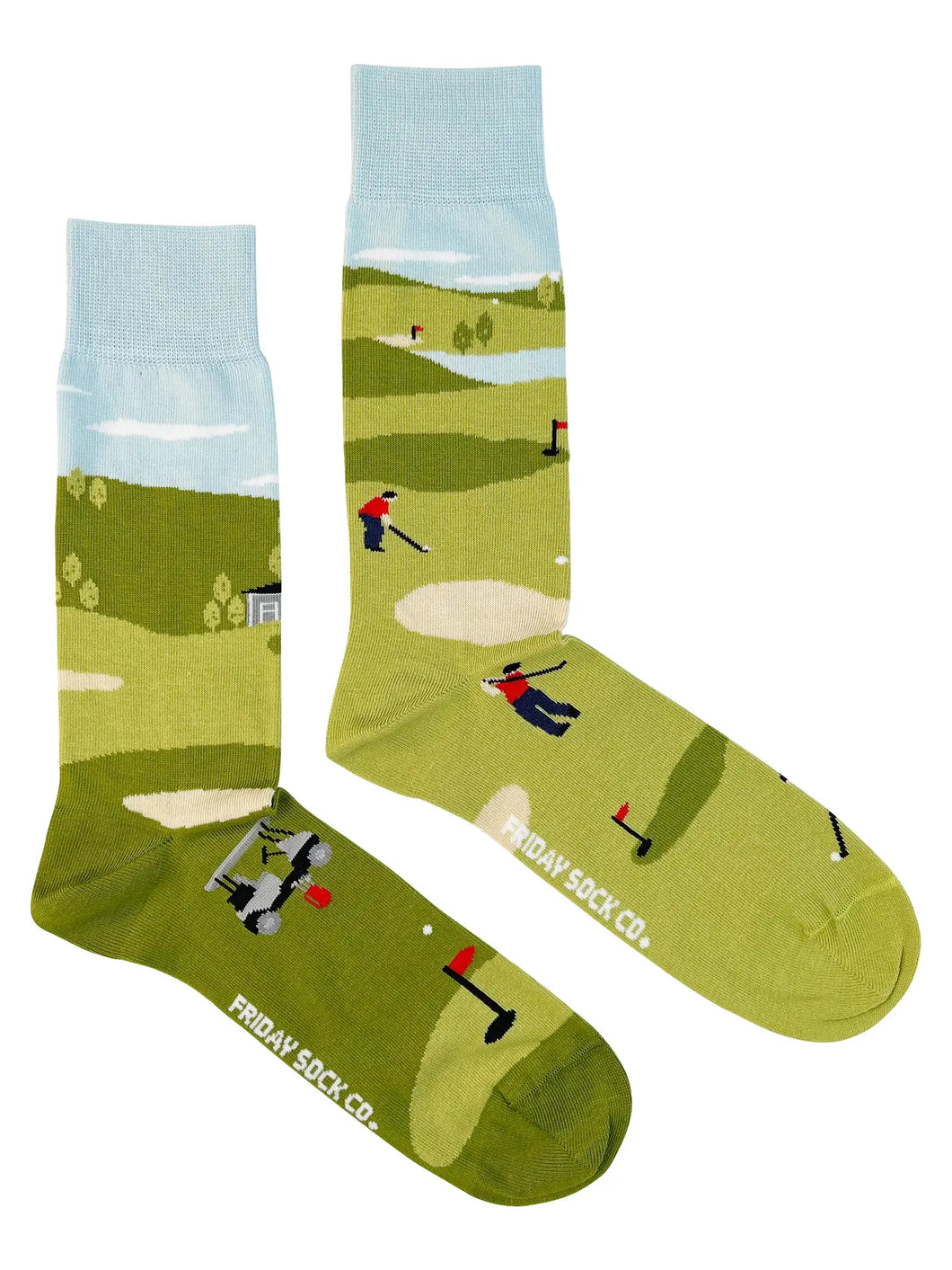men's socks - golf scene