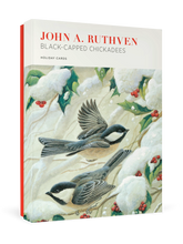 Load image into Gallery viewer, john a. ruthven - black-capped chickadees - boxed holiday cards