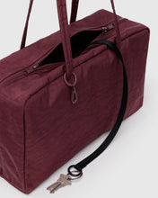 Load image into Gallery viewer, baggu - medium nylon bowler bag - mahogany
