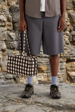 Load image into Gallery viewer, baggu - medium nylon bowler bag - blurred gingham