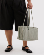 Load image into Gallery viewer, baggu - medium nylon bowler bag - sage stripe