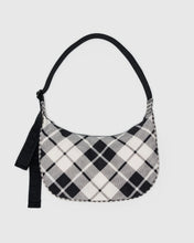 Load image into Gallery viewer, baggu - medium nylon crescent - mixed plaid - prebook arriving early nov