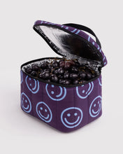 Load image into Gallery viewer, baggu - puffy lunch bag - indigo happy