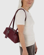 Load image into Gallery viewer, baggu - small recycled leather bowler - mahogany - prebook arriving early nov