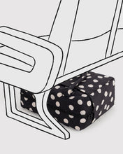Load image into Gallery viewer, baggu - small cloud carry-on bag - black and cream polka dot