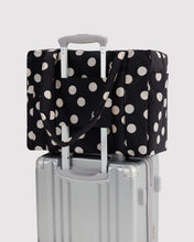 Load image into Gallery viewer, baggu - small cloud carry-on bag - black and cream polka dot