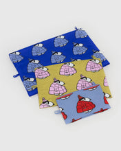 Load image into Gallery viewer, baggu - go pouch set - snoopy puffer - prebook for mid nov