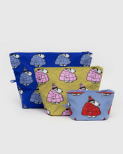 Load image into Gallery viewer, baggu - go pouch set - snoopy puffer - prebook for mid nov