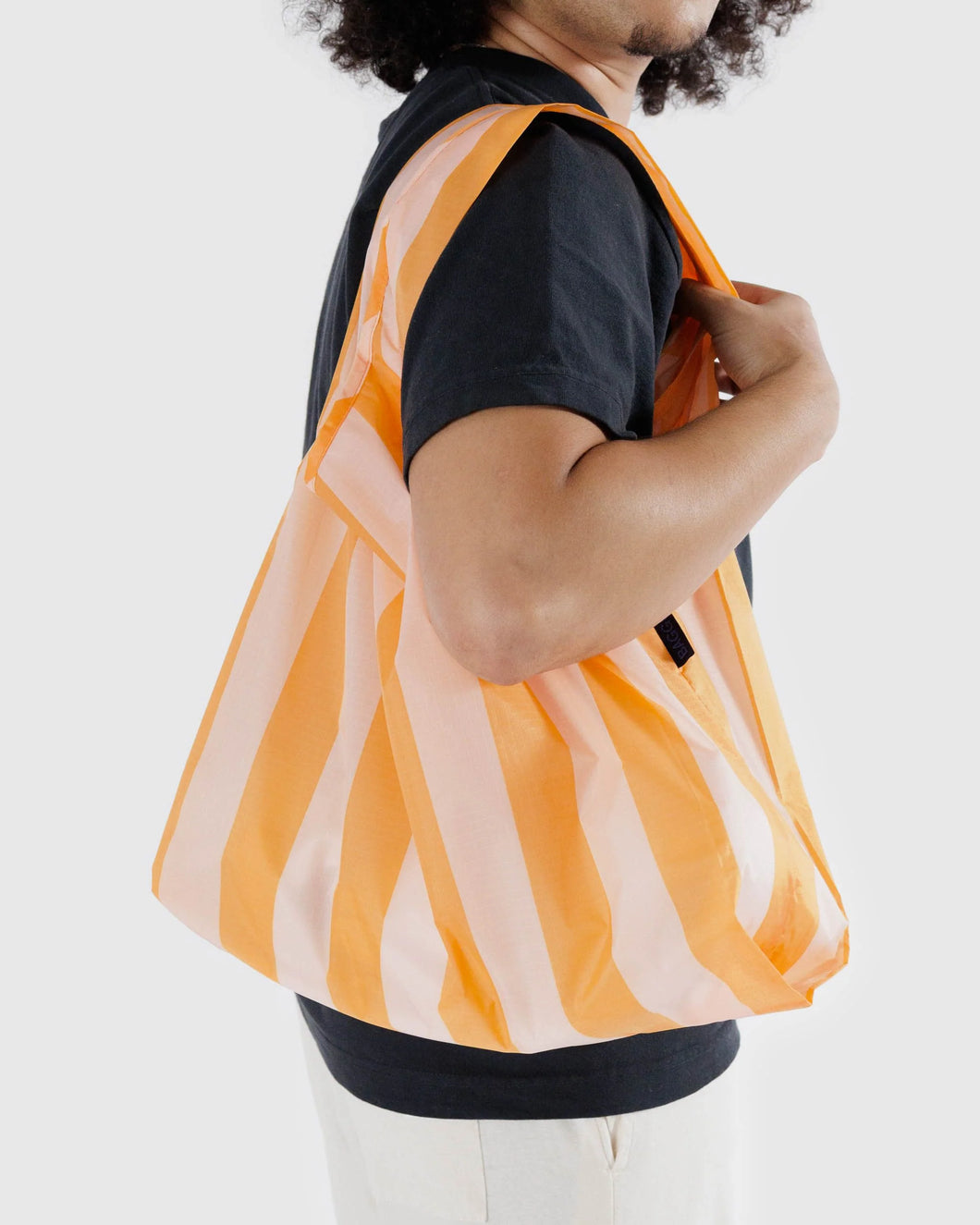 baggu  -  tangerine wide stripe  - standard size