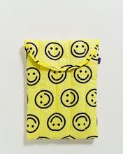 Load image into Gallery viewer, baggu - yellow happy  laptop sleeve 16&quot;
