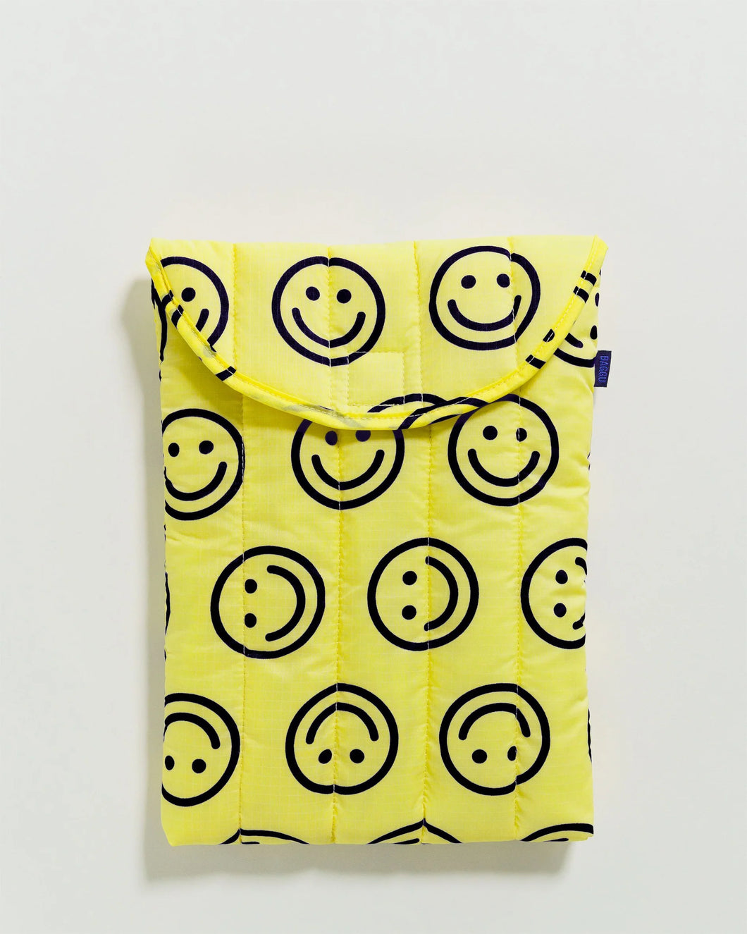 baggu - yellow happy  laptop sleeve 16