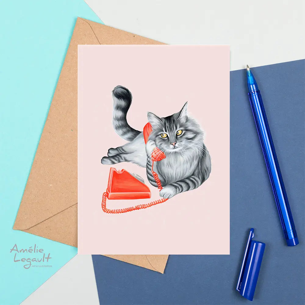 cat chat card