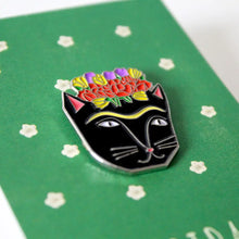 Load image into Gallery viewer, frida catlo cat  artist pin
