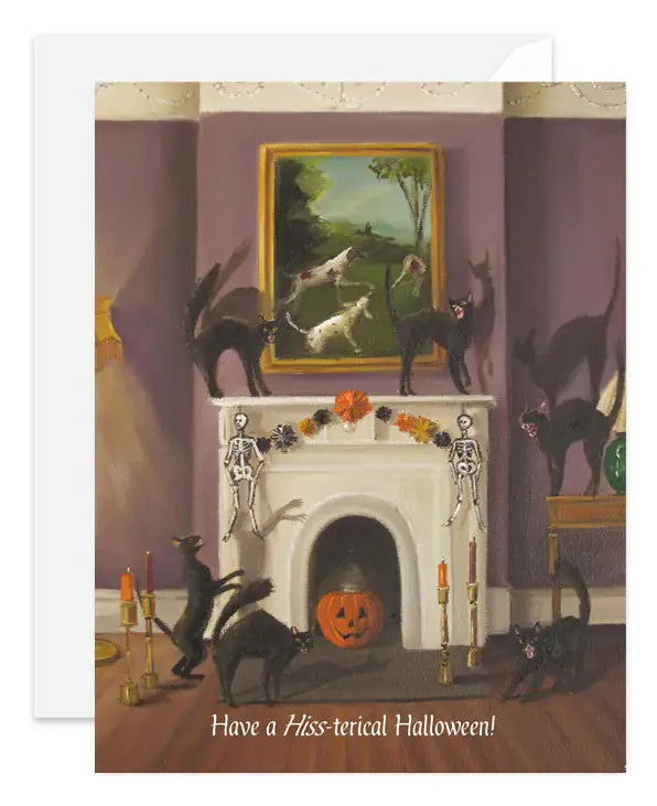 shadow cats halloween card