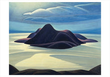 Load image into Gallery viewer, colour painting of island in middle of water with blue sky