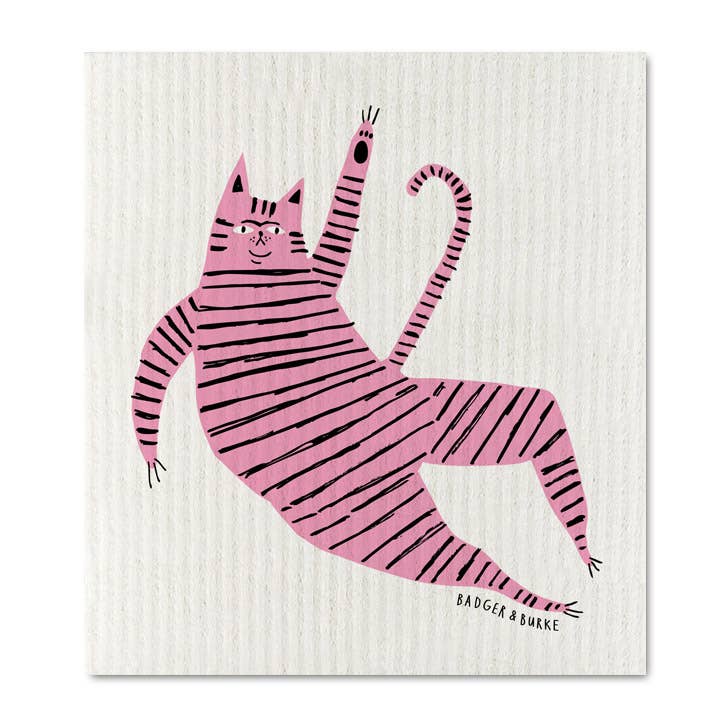 badger & burke - pink tiger -  Swedish dishcloth