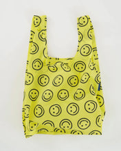 Load image into Gallery viewer, the yellow happy face reusable baggu bag