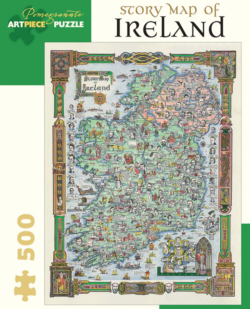 story map of Ireland  puzzle - 500pc