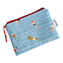 Load image into Gallery viewer, zip pouch -swimmers - blue stripe
