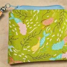 Load image into Gallery viewer, zip pouch - mermaids - small
