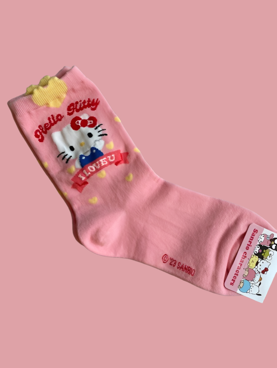 sanrio classic crew socks - hello kitty