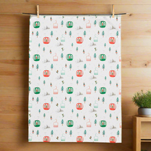 Load image into Gallery viewer, ski gondolas tea towel - save 50%
