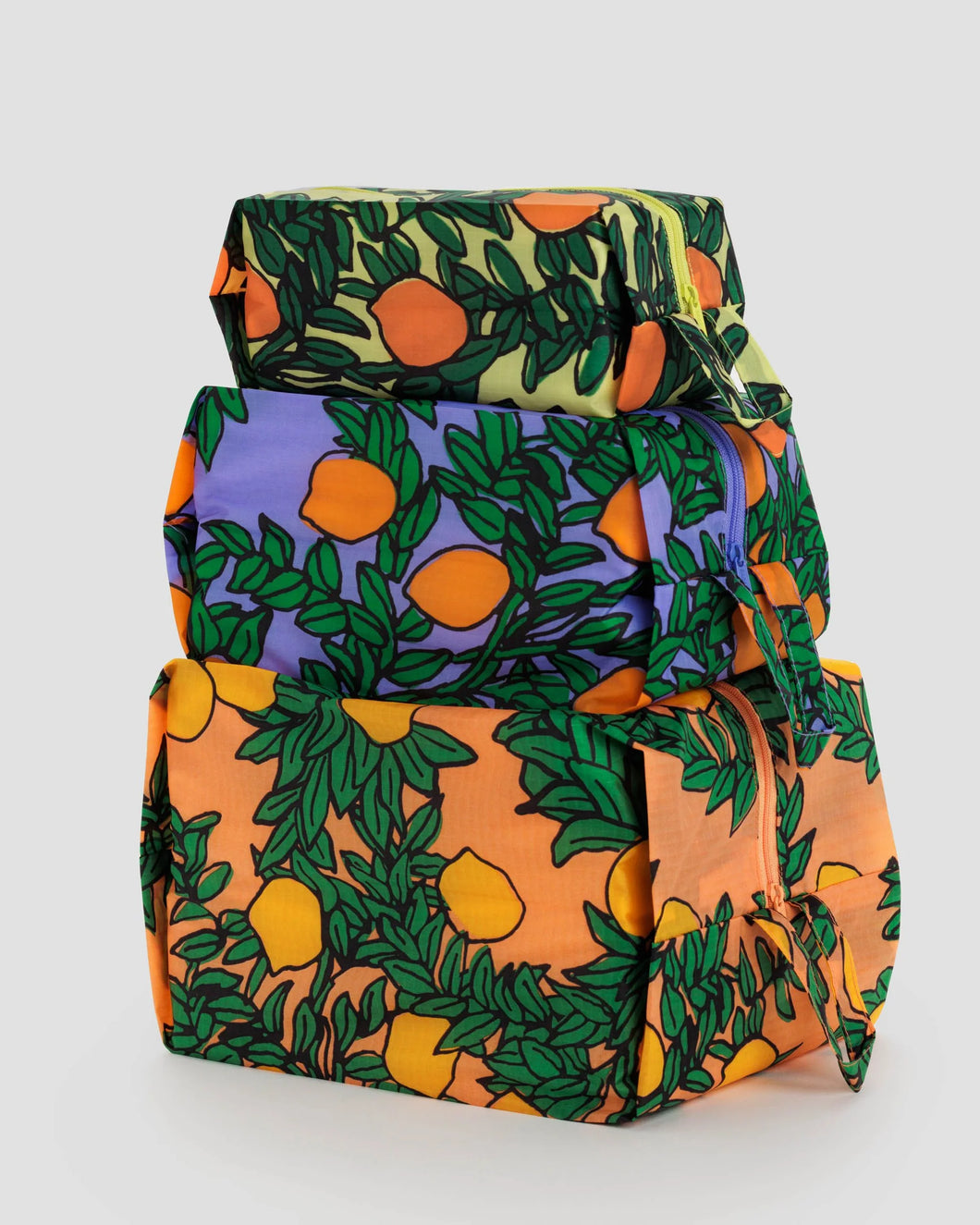 baggu - 3D zip set - orange trees