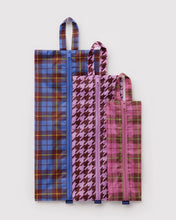 Load image into Gallery viewer, baggu - 3D zip set - check mix
