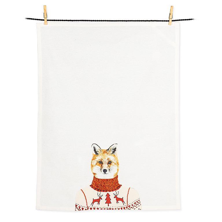 foxy tea towel