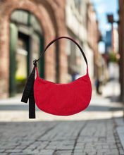 Load image into Gallery viewer, baggu - small nylon crescent bag - candy apple
