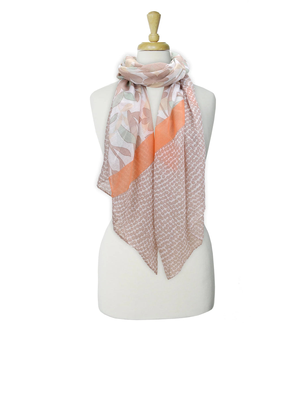 lightweight scarf - taupe coral - save 50%