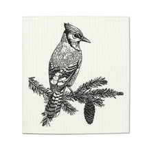 Load image into Gallery viewer, winter birds Swedish dishcloths
