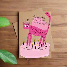 Load image into Gallery viewer, badger &amp; burke - purrfect  birthday card
