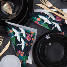 Load image into Gallery viewer, white cranes napkins - luncheon size
