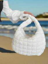 Load image into Gallery viewer, puffy pleated bubble shoulder bag - white - save 70%
