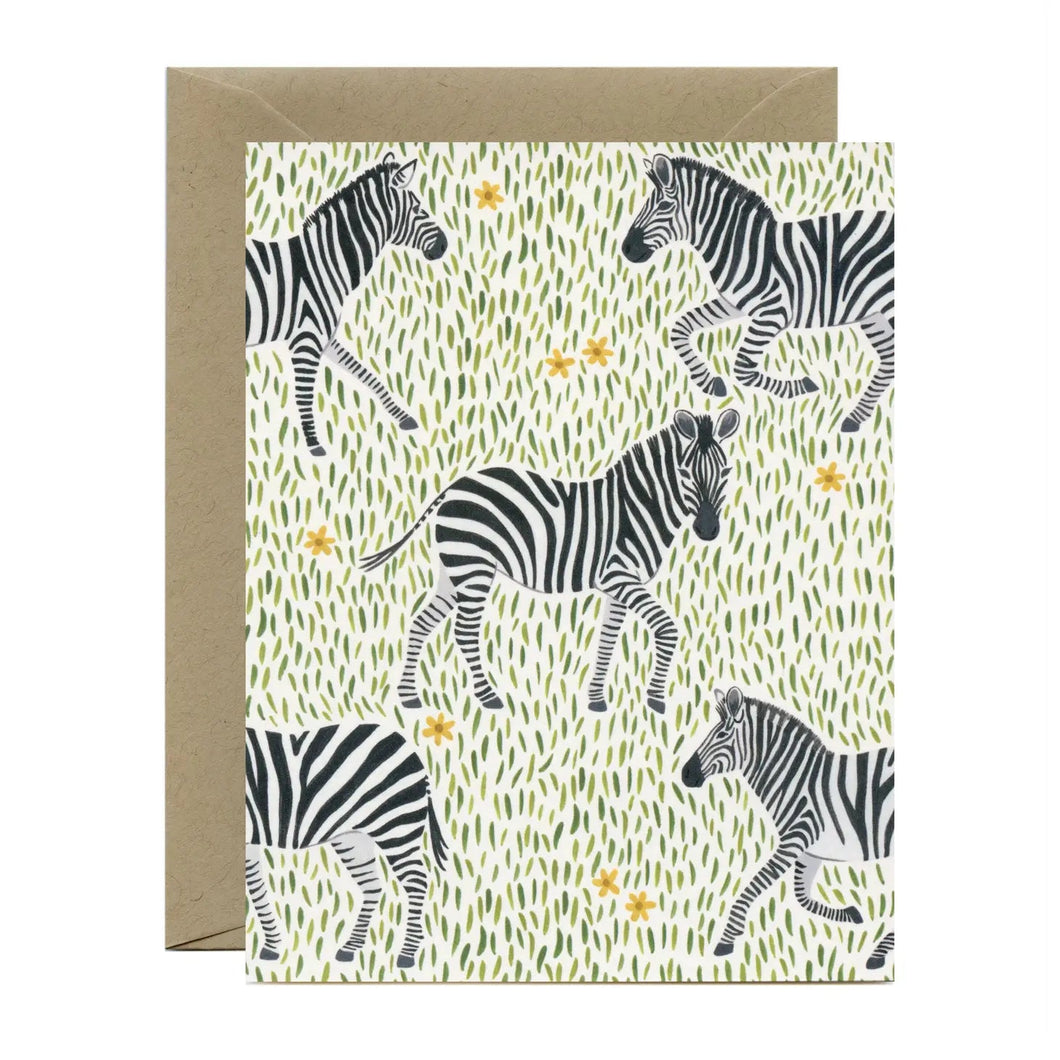 yeppie paper zebra - blank card