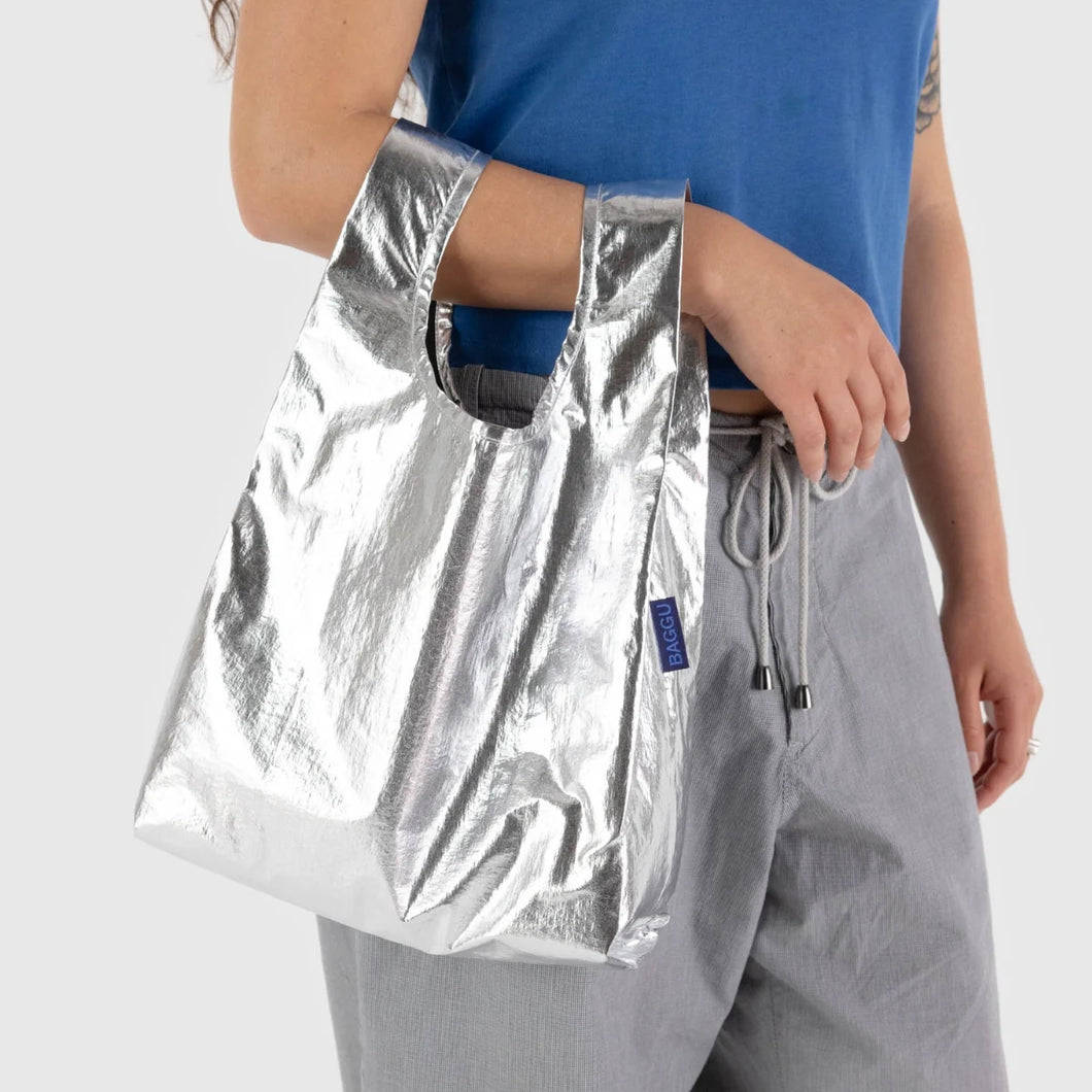 baggu  metallic silver - baby size