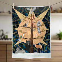 Load image into Gallery viewer, holiday winter solstice tea towel
