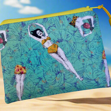 Load image into Gallery viewer, zip pouch - swimmers retro  - large
