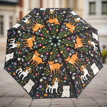 Load image into Gallery viewer, garden of puppy dogs  umbrella - naked decor
