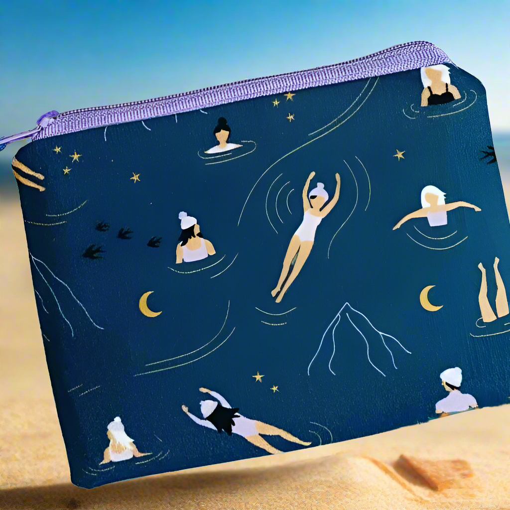 zip pouch - midnight swimmers - large