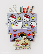 Load image into Gallery viewer, baggu -  flat pouch set - western hello kitty - prebook arriving late oct/early nov
